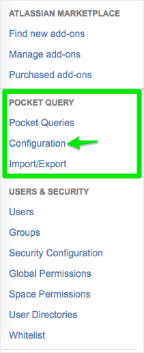 admin configuration menu link